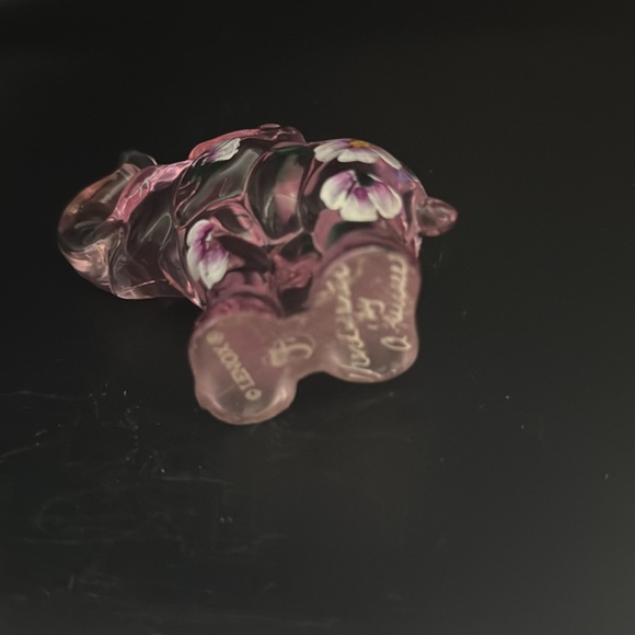 Fenton Pink Glass Elephant Figurine by Lenox - Picture 4 of 6